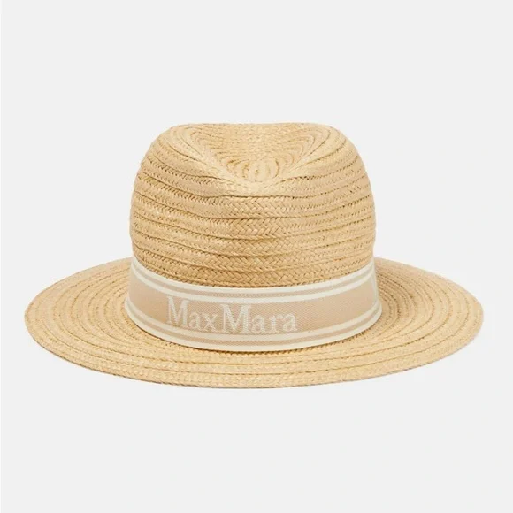MaxMara Beige Chiffon Hat